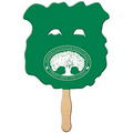 Bear Stock Shape Fan w/ Wooden Stick